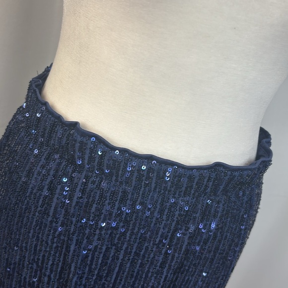 Vince Camuto Navy Sequined Midi Pencil Skirt- NWT- S - Picture 7 of 15